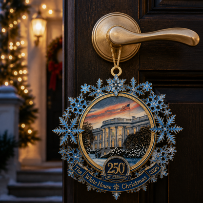 ❤️✨White House 250th Anniversary Commemorative Snowflake Ornament