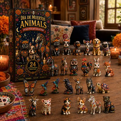 Día de Muertos Animals Advent Calendar 2026 – 24-Day Folk Art Animal Figurine Collection | 24 Unique Collector-Grade Miniatures - image 10