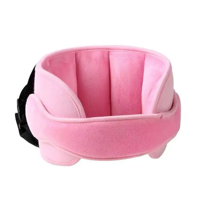 Soft Plush Adjustable Car Seat Head Support Strap with Padded Side Cushions for Kids - image 8