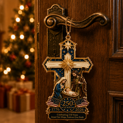 ❤️🔥Cross-Shaped Jesus Nativity Christmas Tree Ornament