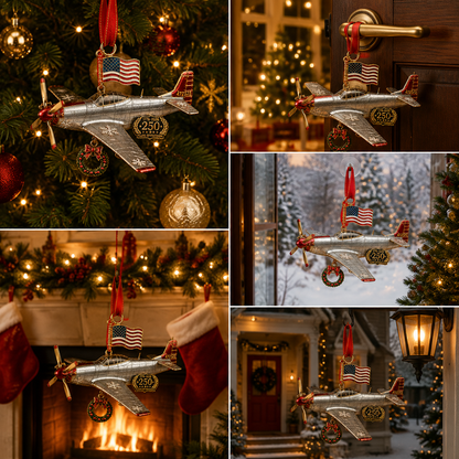 ❤️✨250th Anniversary Airplane-Shaped Christmas Ornament