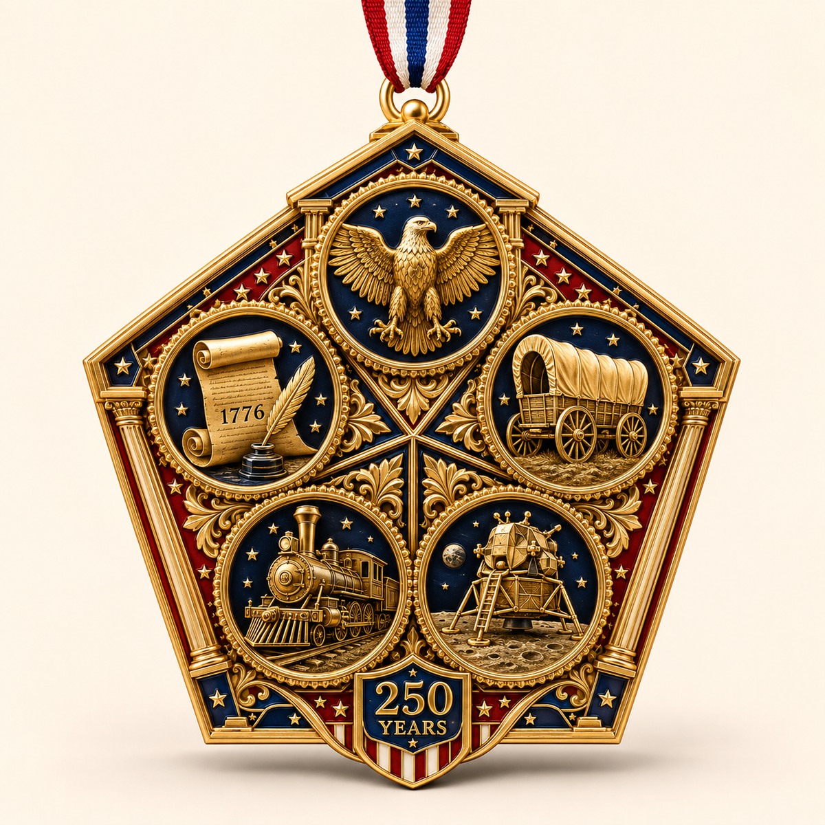 ❤️🔥Last 30pcs🔥🔥 Limited Edition 🔥 2026 America 250th Anniversary Heritage Journey Christmas Ornament 🇺🇸🎄✨