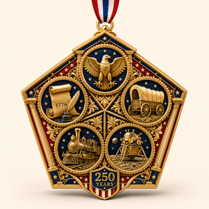 ❤️🔥Last 30pcs🔥🔥 Limited Edition 🔥 2026 America 250th Anniversary Heritage Journey Christmas Ornament 🇺🇸🎄✨