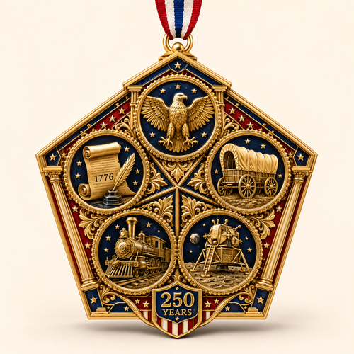 ❤️🔥Last 30pcs🔥🔥 Limited Edition 🔥 2026 America 250th Anniversary Heritage Journey Christmas Ornament 🇺🇸🎄✨
