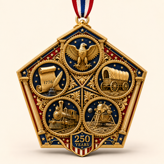 ❤️🔥Last 30pcs🔥🔥 Limited Edition 🔥 2026 America 250th Anniversary Heritage Journey Christmas Ornament 🇺🇸🎄✨