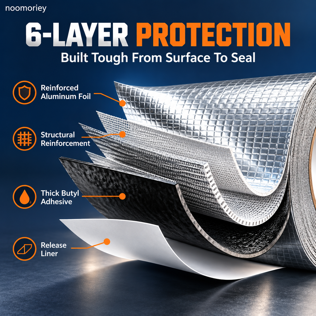 Heavy-Duty Butyl Waterproof Repair Tape – Heat-Resistant Self-Adhesive Seal for Roofs, Pipes & Cracks - image 4