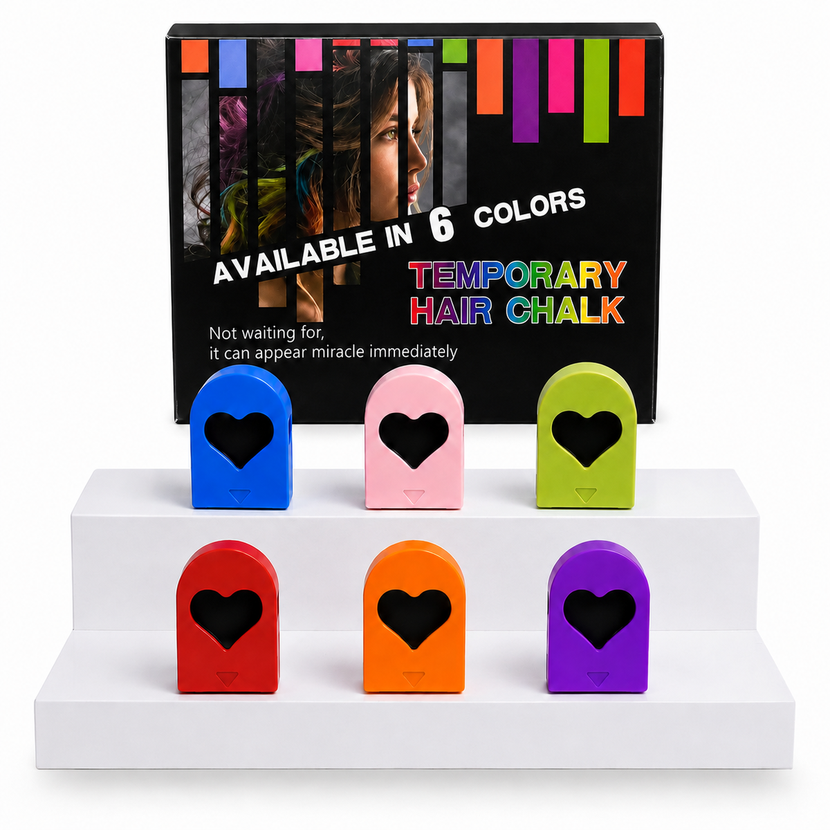 🌈 Instant Hair Color Magic – Washable Temporary Hair Chalk Set ✨ - image 6