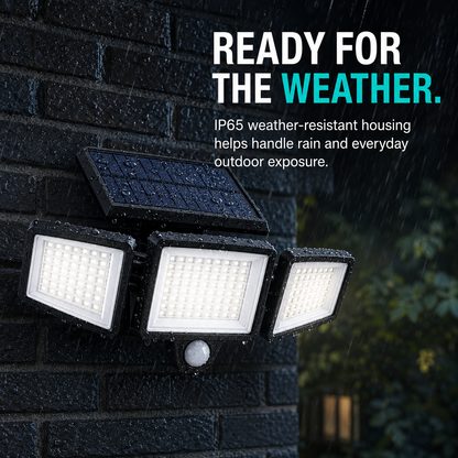 Brighten Every Corner 💡 TriBeam 2500LM Solar Motion Security Light with Remote - image 6