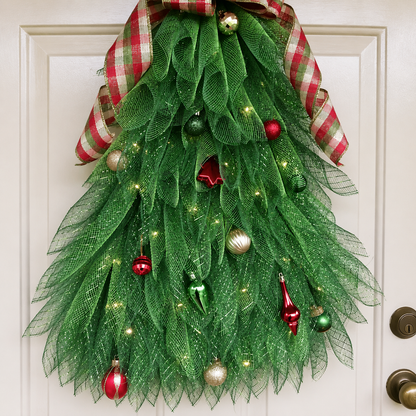 🔥Christmas Sale 50% OFF - 🎄Handmade Christmas Tree Wreath for Front Door