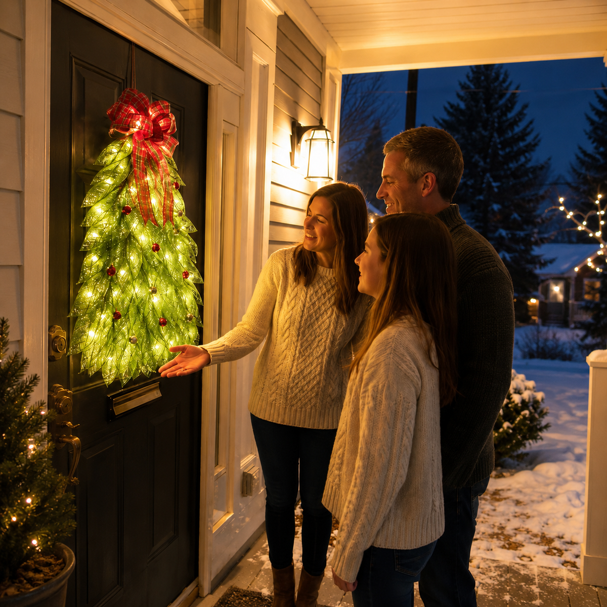 🔥Christmas Sale 50% OFF - 🎄Handmade Christmas Tree Wreath for Front Door