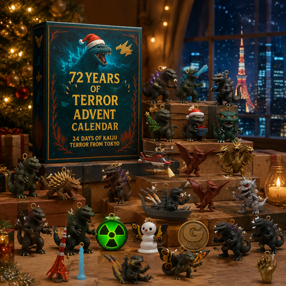 💖🦖Godzilla Kaiju Advent Calendar, 24-Day Christmas Countdown Calendar