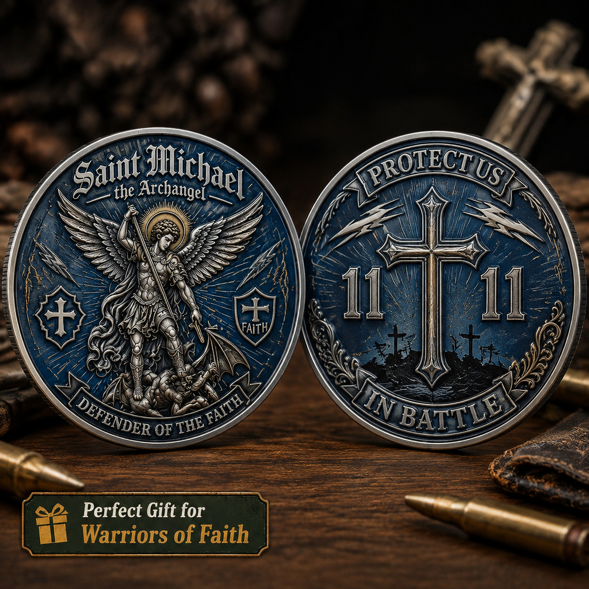 ❤️🔥Last 30pcs🔥Saint Michael Archangel Challenge Coin