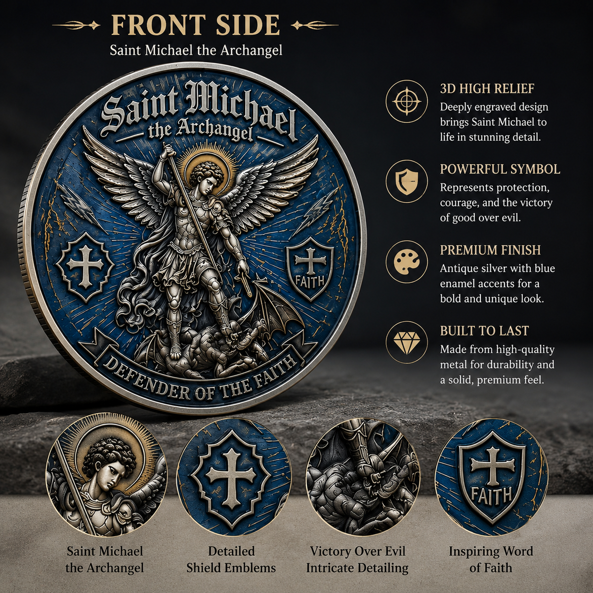 ❤️🔥Last 30pcs🔥Saint Michael Archangel Challenge Coin