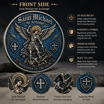 ❤️🔥Last 30pcs🔥Saint Michael Archangel Challenge Coin