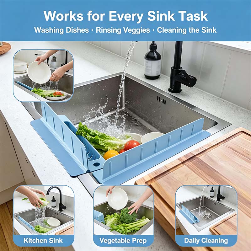 Kitchen Sink Splash Guard Water Guard for Washbasin Dining Room Dish Washing💦