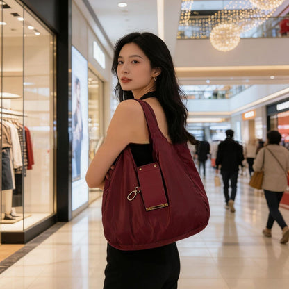 🔥Hot Sale-50% OFF🔥Foldable Keychain Tote Bag,Reusable Mini Travel Grocery Bags