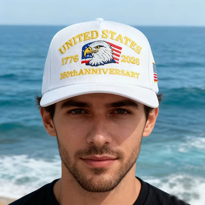 250th Anniversary American Patriotic Dad Hat with Eagle Statue of Liberty Embroidery