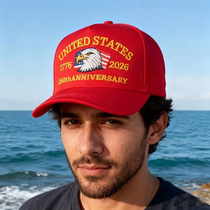 250th Anniversary American Patriotic Dad Hat with Eagle Statue of Liberty Embroidery
