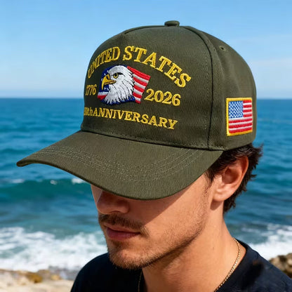 250th Anniversary American Patriotic Dad Hat with Eagle Statue of Liberty Embroidery