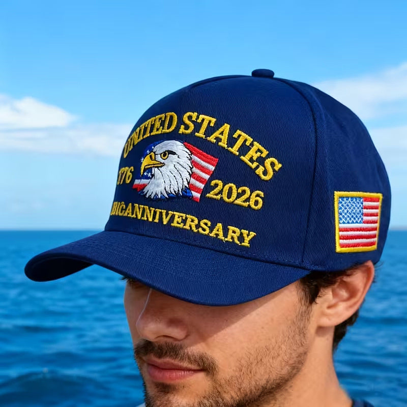 250th Anniversary American Patriotic Dad Hat with Eagle Statue of Liberty Embroidery