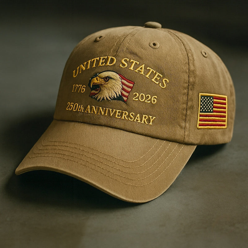 250th Anniversary American Patriotic Dad Hat with Eagle Statue of Liberty Embroidery