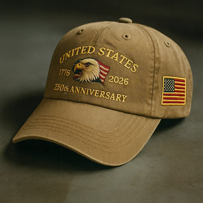 250th Anniversary American Patriotic Dad Hat with Eagle Statue of Liberty Embroidery