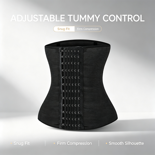 Women's Solid Color Hook & Eye Closure Waist Trainer, Adjustable Tummy Control Shaper ✨ - image 1