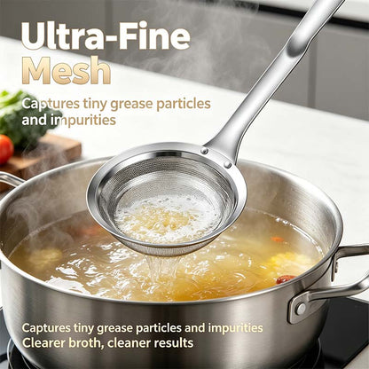 2-Piece Stainless Steel Fine Mesh Skimmer Spoons, Multi-Size Hot Pot Fat Skimmers 🍲 - image 8