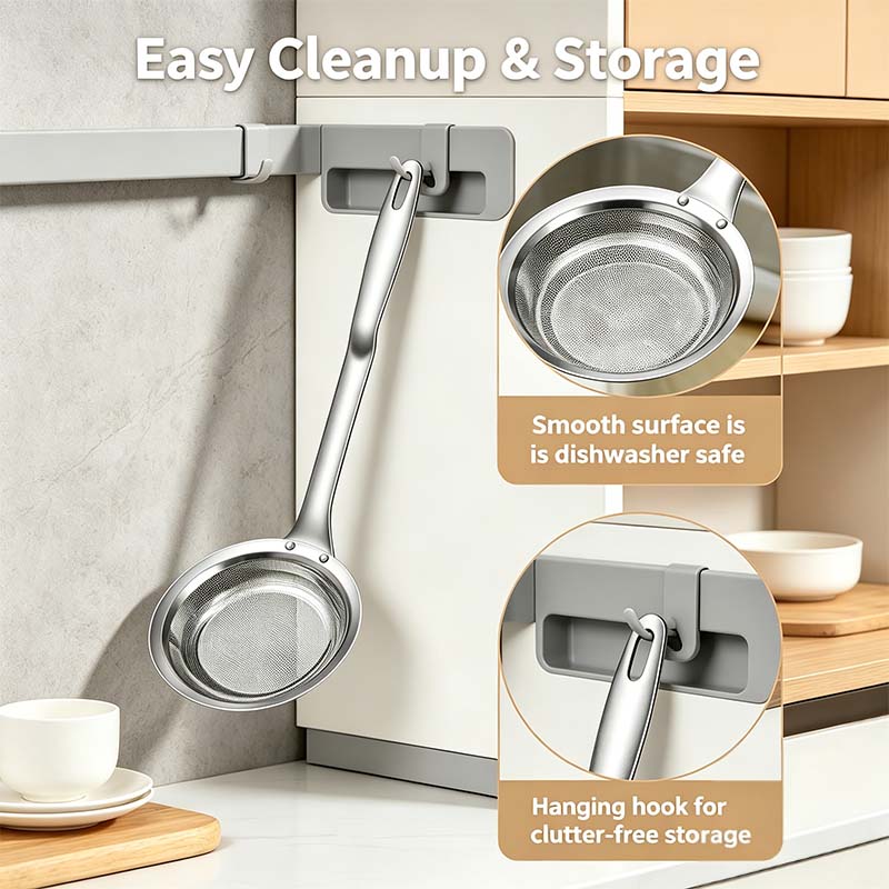 2-Piece Stainless Steel Fine Mesh Skimmer Spoons, Multi-Size Hot Pot Fat Skimmers 🍲 - image 6