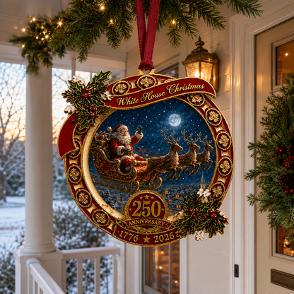 ❤️✨250th Anniversary Edition Santa's Sleigh Scene Ornament