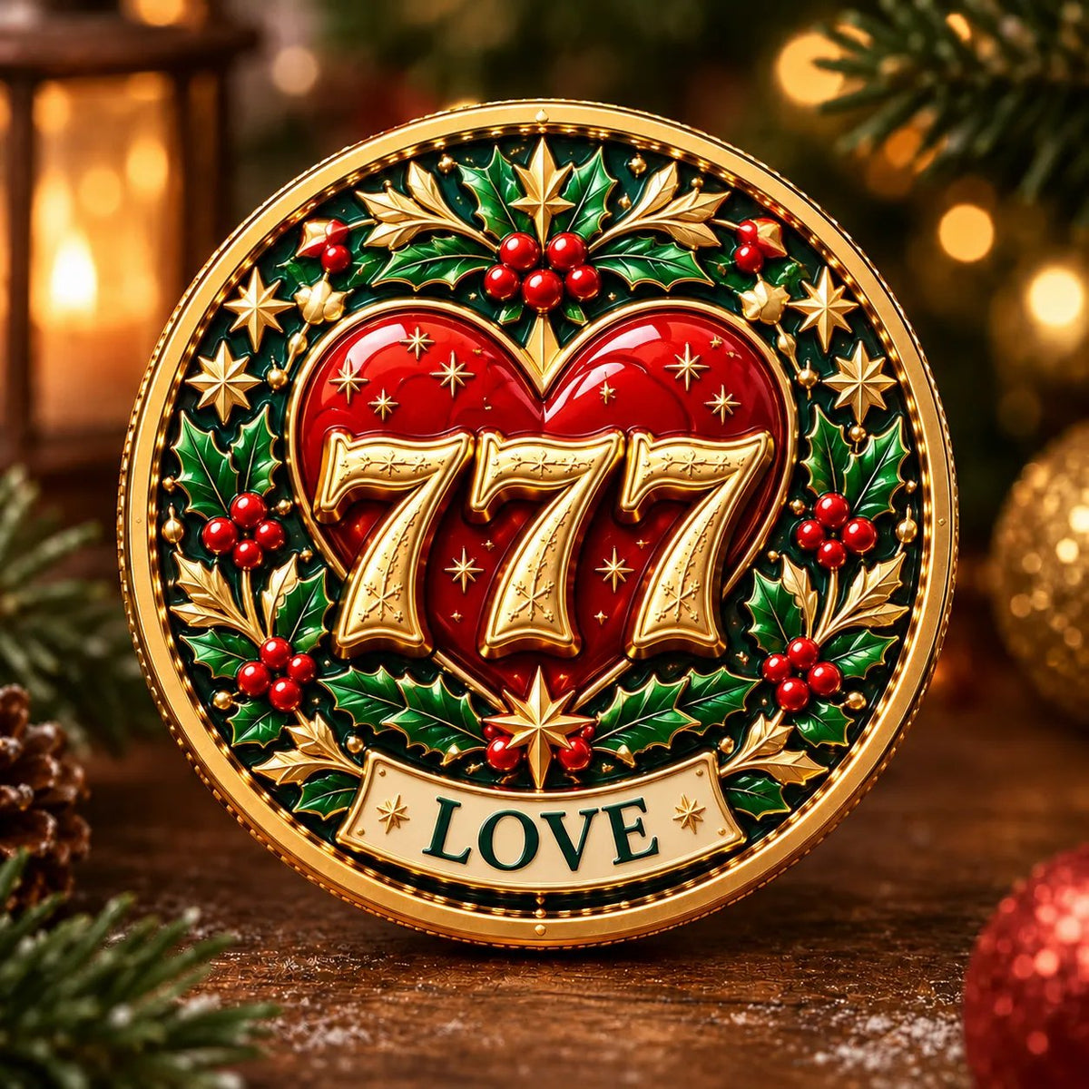 🎄✨ Lucky 777 Christmas Blessing Coin — Holiday Collectible Keepsake 🎁 - image 7