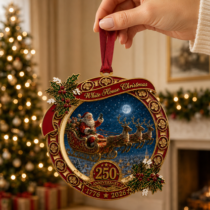 ❤️✨250th Anniversary Edition Santa's Sleigh Scene Ornament
