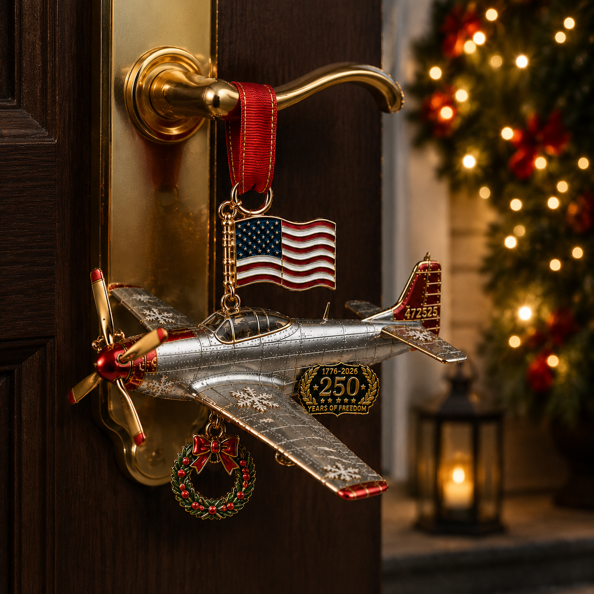 ❤️✨250th Anniversary Airplane-Shaped Christmas Ornament