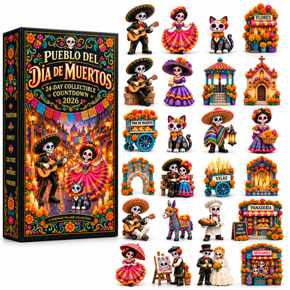 Pueblo del Día de Muertos 2026 – 24-Day Day of the Dead Collectible Countdown Calendar with 24 Unique Miniatures - image 10