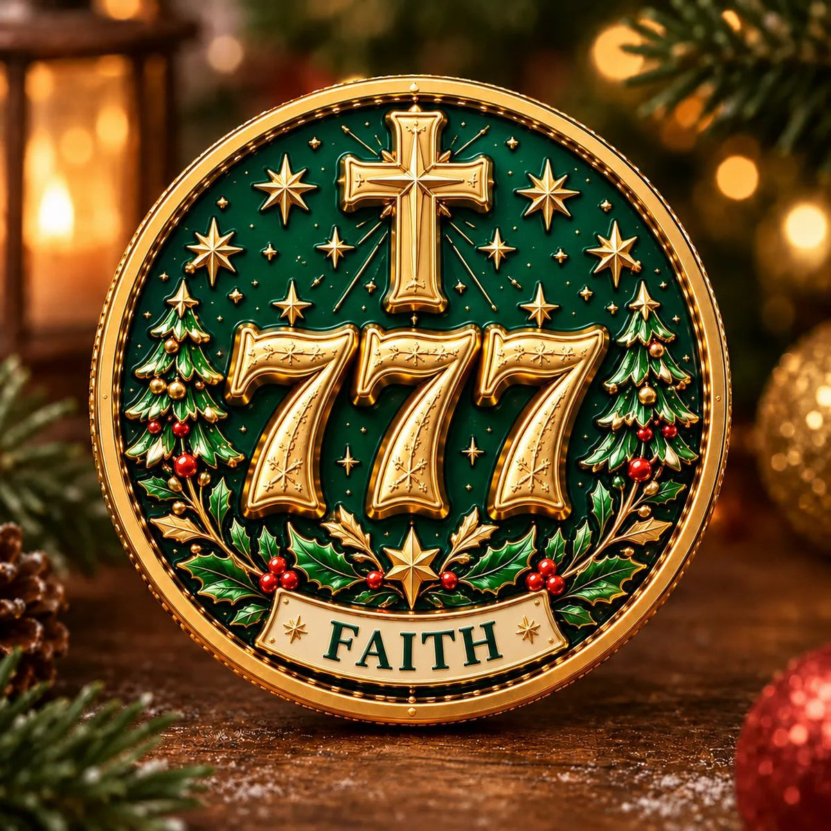 🎄✨ Lucky 777 Christmas Blessing Coin — Holiday Collectible Keepsake 🎁 - image 8