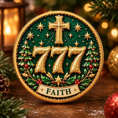 🎄✨ Lucky 777 Christmas Blessing Coin — Holiday Collectible Keepsake 🎁 - image 8