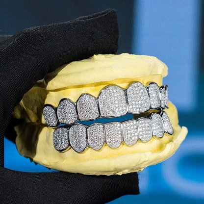 💖HIP HOP TREND🔥 DIAMOND GRILLZ - Full diamond crusted grillz for maximum shine