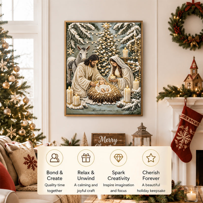 🎉🎄 Limited Edition!🔥🌟 Nativity Scene Diamond Painting Kit - image 4