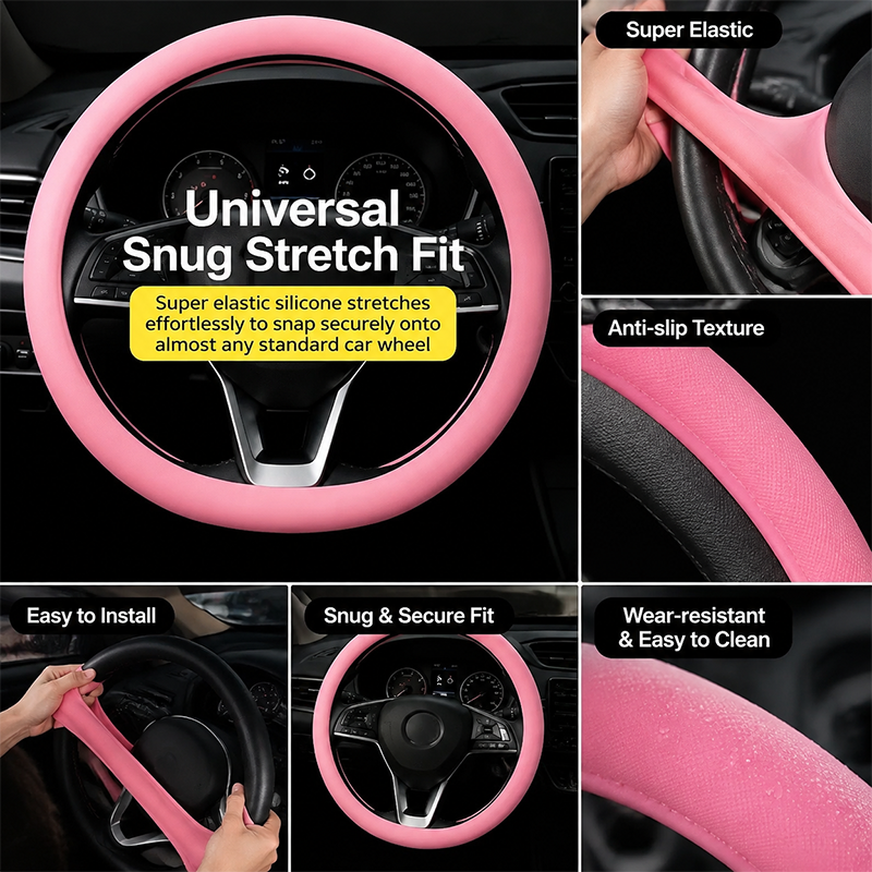 Universal Silicone Steering Wheel Cover, Non-Slip Soft Grip All Season Car 🚗 - image 8