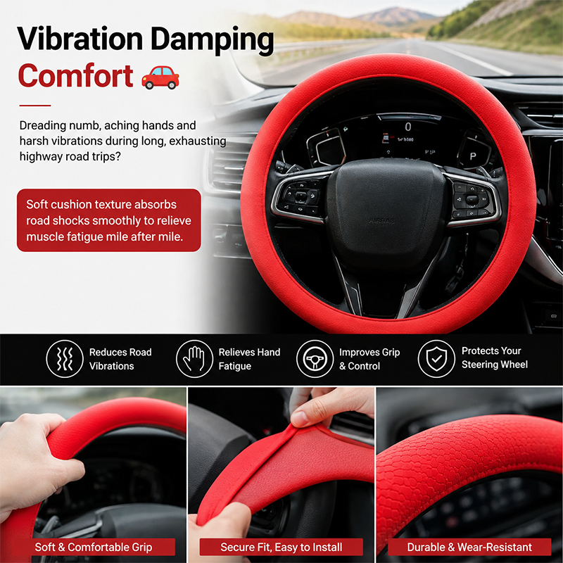 Universal Silicone Steering Wheel Cover, Non-Slip Soft Grip All Season Car 🚗 - image 3