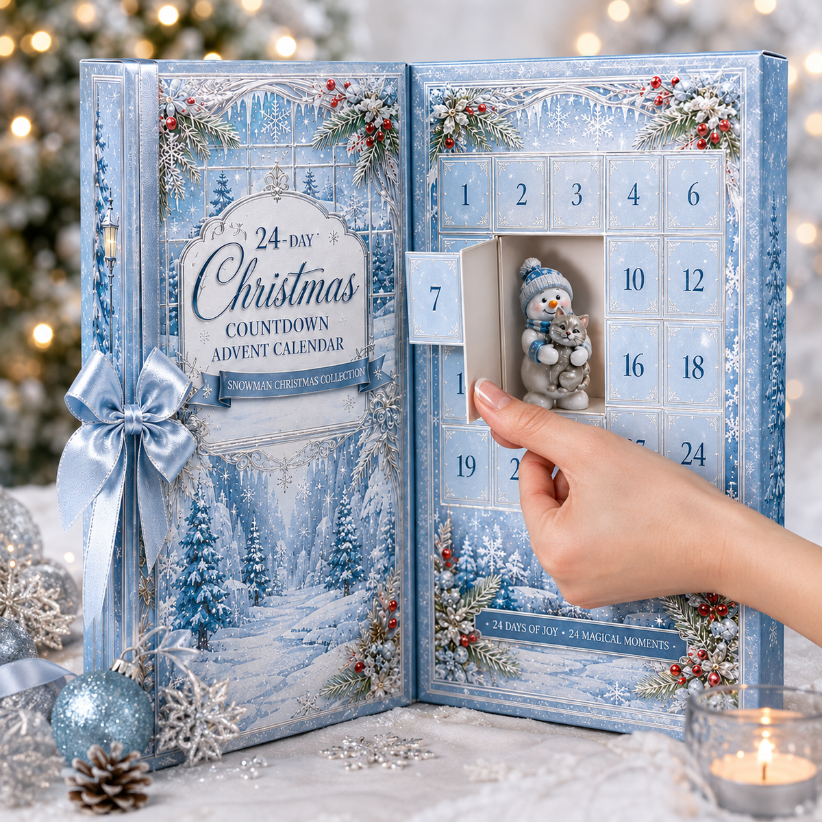 ❤️🔥24-Day Christmas Countdown Advent Calendar – Snowman Christmas Series