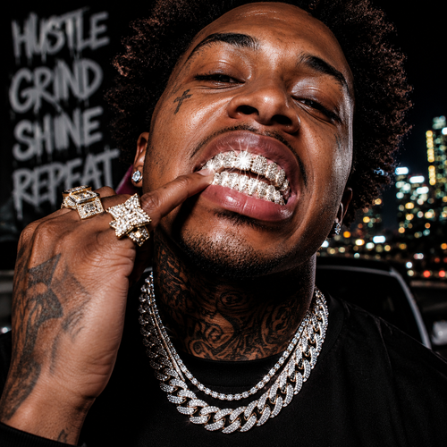 💖HIP HOP TREND🔥 DIAMOND GRILLZ - Full diamond crusted grillz for maximum shine