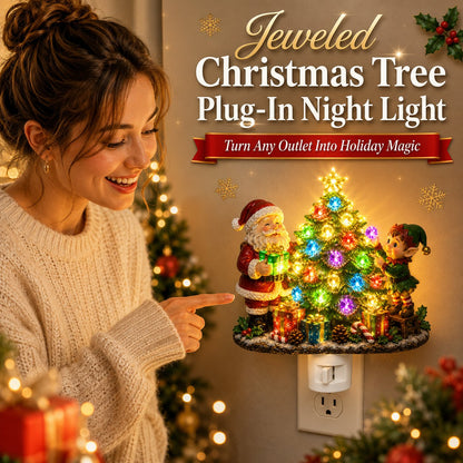 🎄 Jeweled Christmas Tree Plug-In Night Light - image 1