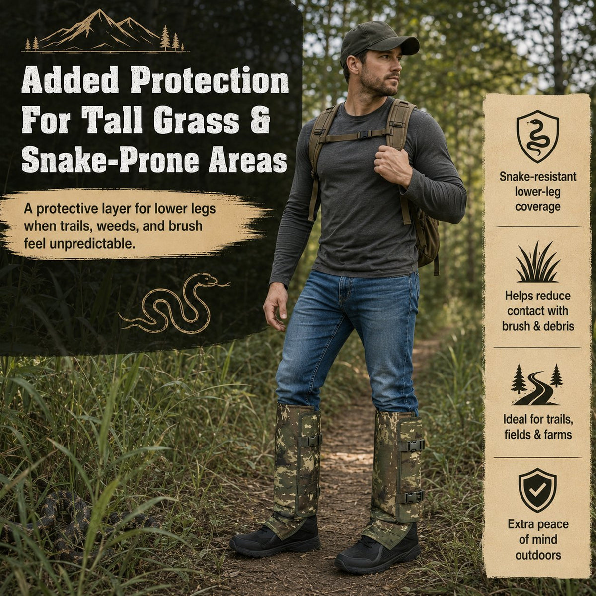 🌿 Snake-Resistant Outdoor Leg Gaiters - image 3