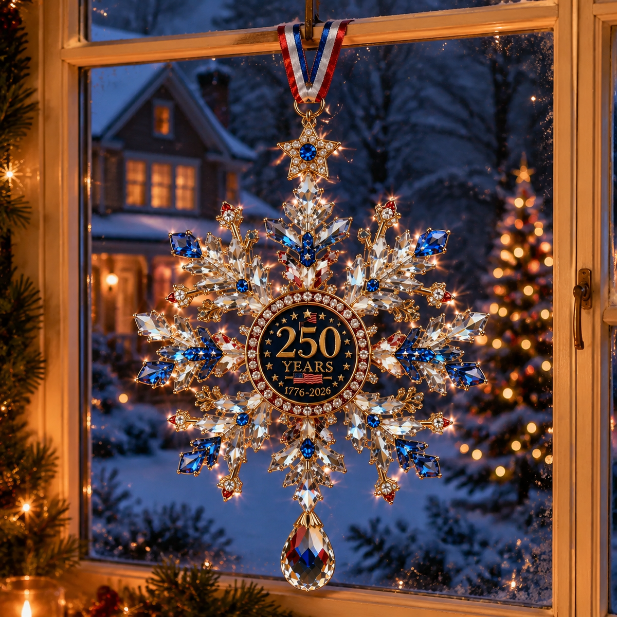 ❤️✨High-quality crystal snowflake ornaments