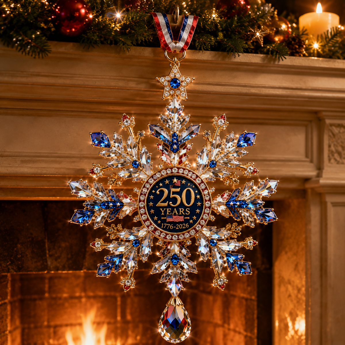 ❤️✨High-quality crystal snowflake ornaments