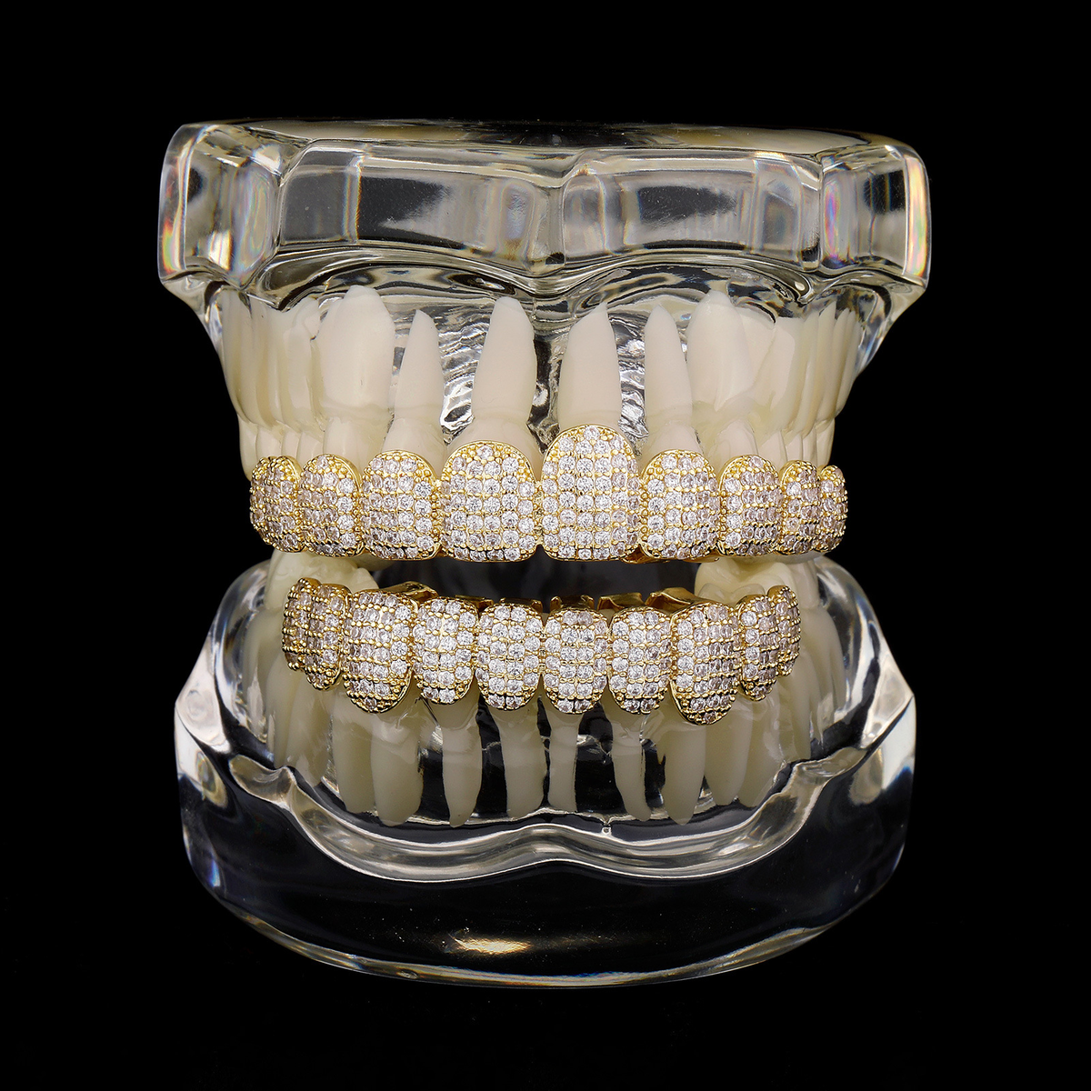 💖HIP HOP TREND🔥 DIAMOND GRILLZ - Full diamond crusted grillz for maximum shine