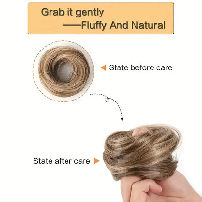 Synthetic Messy Bun Hair Piece for Women, Curly Updo Scrunchie Extension for Instant Volume and a High Crown💇‍♀️ - image 4