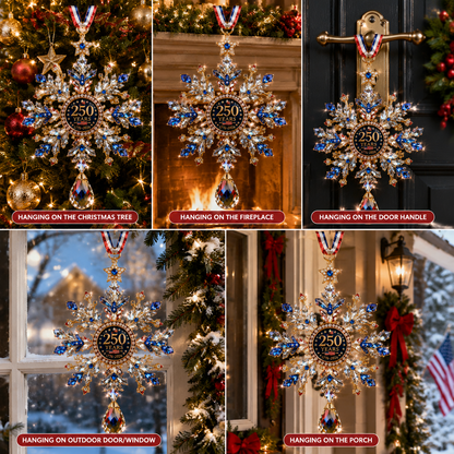 ❤️✨High-quality crystal snowflake ornaments