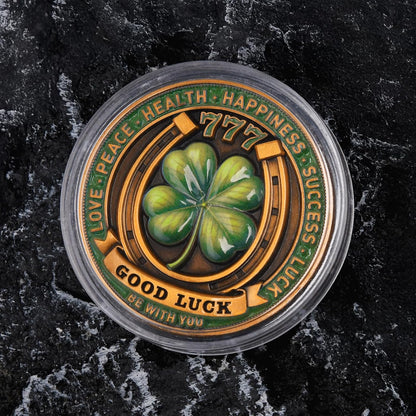 Lucky Elephant Coin with 4-Leaf Clover - image 5
